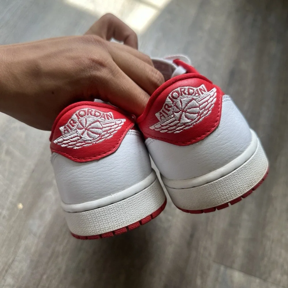 Nike Air Jordan 1 Retro Low OG Men's Size 10.5 White University Red CZ0790-161